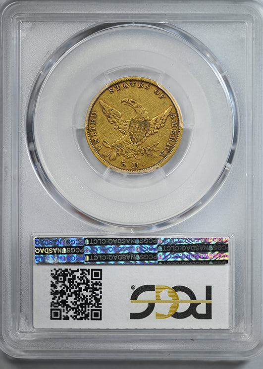 1837 Classic Head Gold Half Eagle $5 PCGS VF30