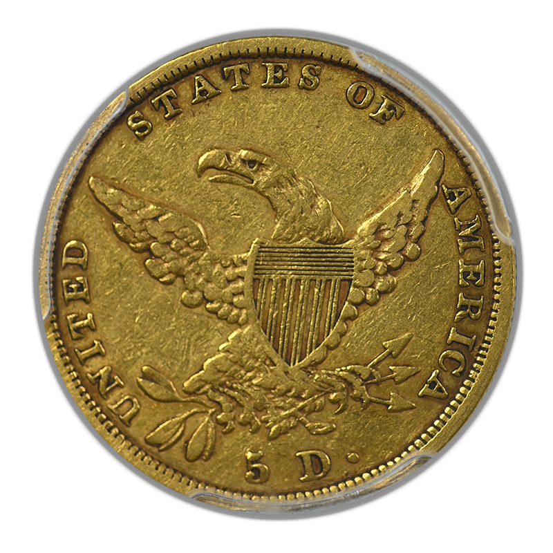 1837 Classic Head Gold Half Eagle $5 PCGS VF30