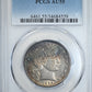 1892 Barber Half Dollar 50C PCGS AU55 - TONED! Obverse Slab