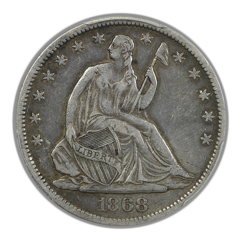 1868-S Liberty Seated Half Dollar 50C PCGS VF35