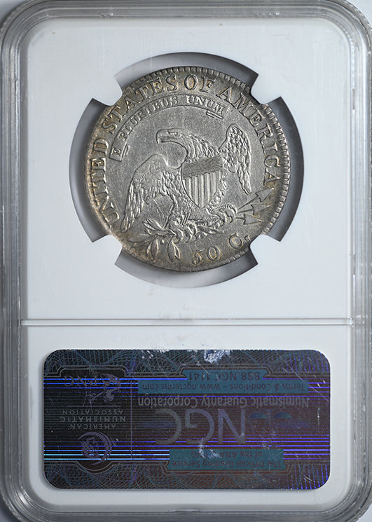 1818/7 Capped Bust Half Dollar 50C NGC VF35 Reverse Slab