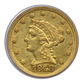 1848-C Liberty Head Gold Quarter Eagle $2.50 PCGS VF35 - CHARLOTTE GOLD!