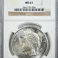1925-S Peace Dollar $1 NGC MS63