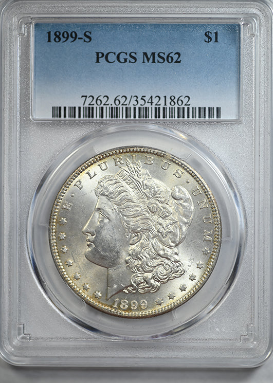 1899-S Morgan Dollar $1 PCGS MS62