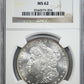 1878 8TF Morgan Dollar $1 NGC MS62