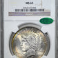 1922 Peace Dollar $1 NGC MS63 CAC - TONED!