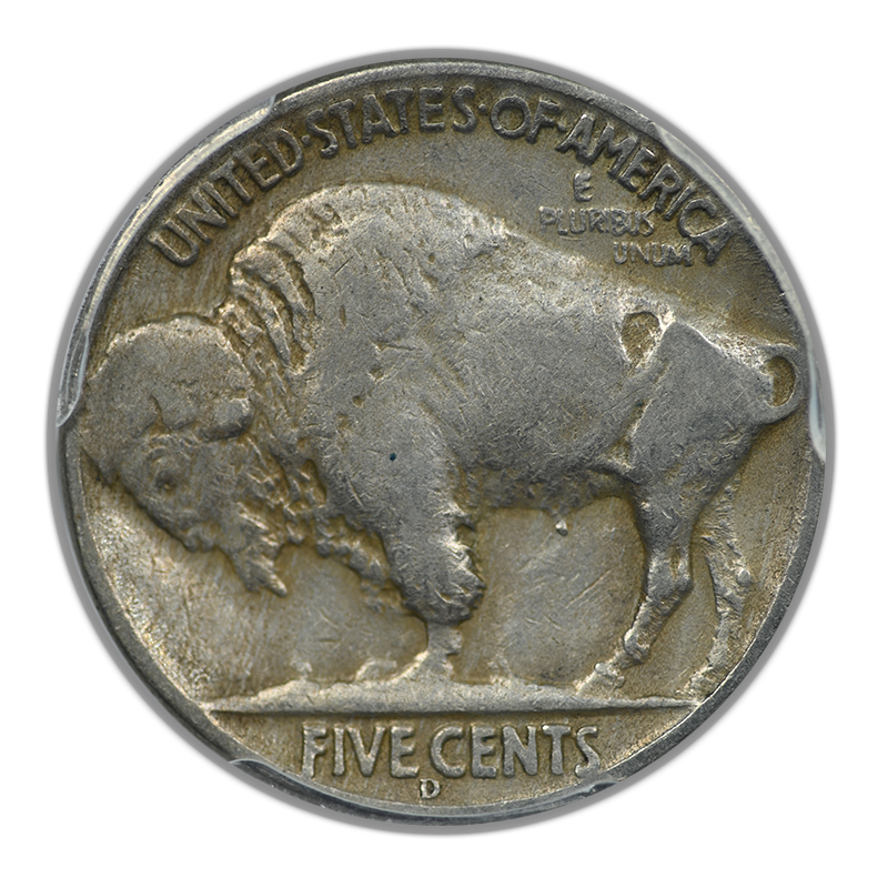 1937-D Buffalo Nickel 5C PCGS VF20 CAC - 3 Legs