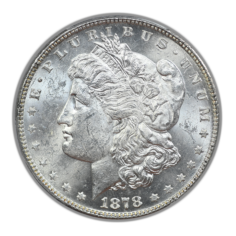 1878 7/8TF Morgan Dollar $1 PCGS MS62 - Strong
