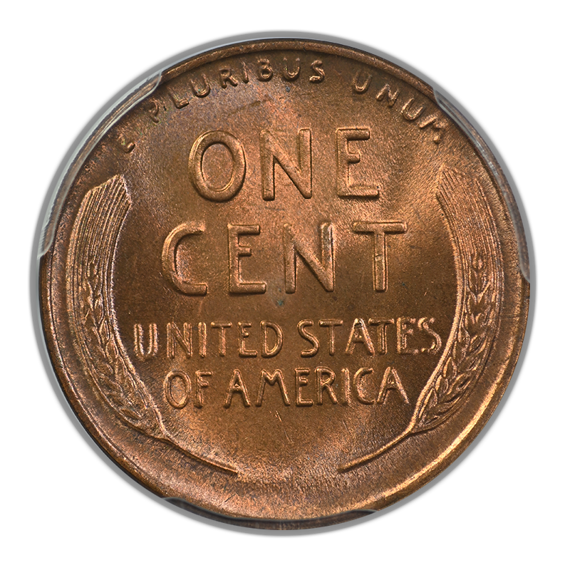 1935-D Lincoln Wheat Cent 1C PCGS MS66+RD Reverse