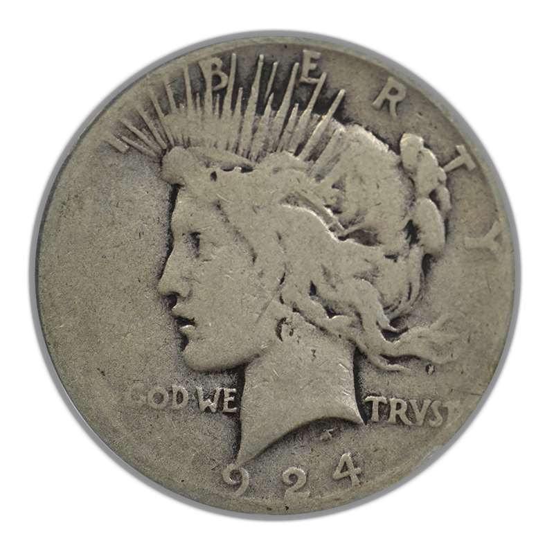 1924-S Peace Dollar $1 PCGS AG03 CAC - Lowball