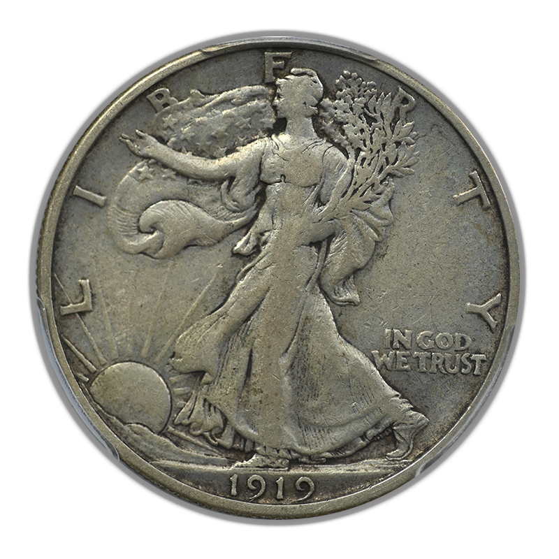 1919-S Walking Liberty Half Dollar 50C PCGS VF35 CAC Obverse