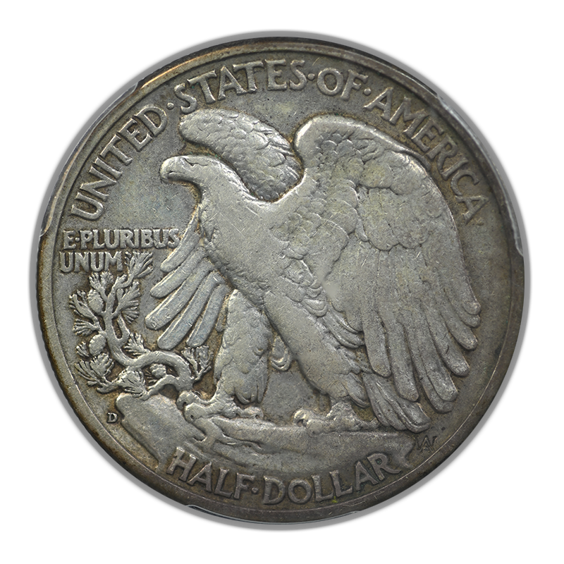 1938-D Walking Liberty Half Dollar 50C PCGS VF35