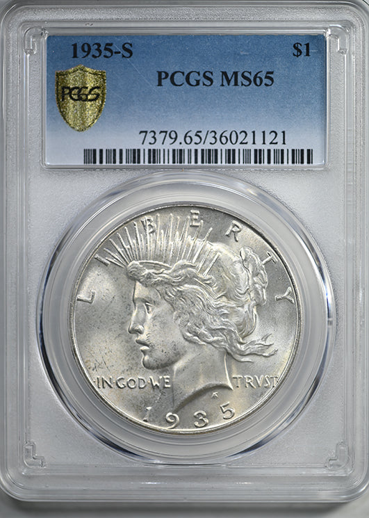 1935-S Peace Dollar $1 PCGS MS65