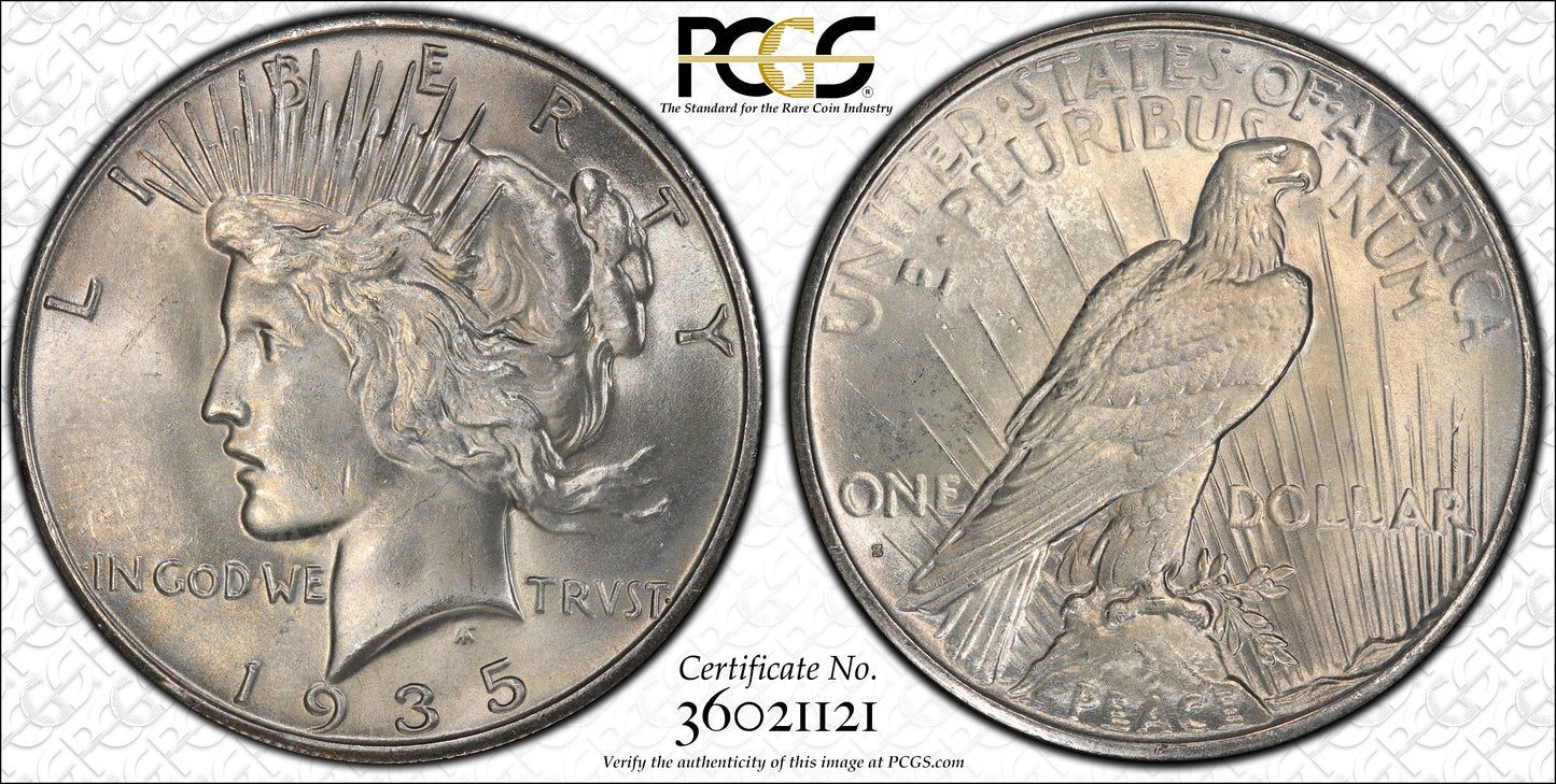 1935-S Peace Dollar $1 PCGS MS65