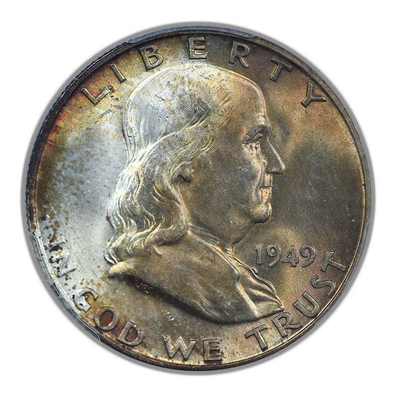 1949-D Franklin Half Dollar 50C PCGS MS65FBL - Full Bell Lines