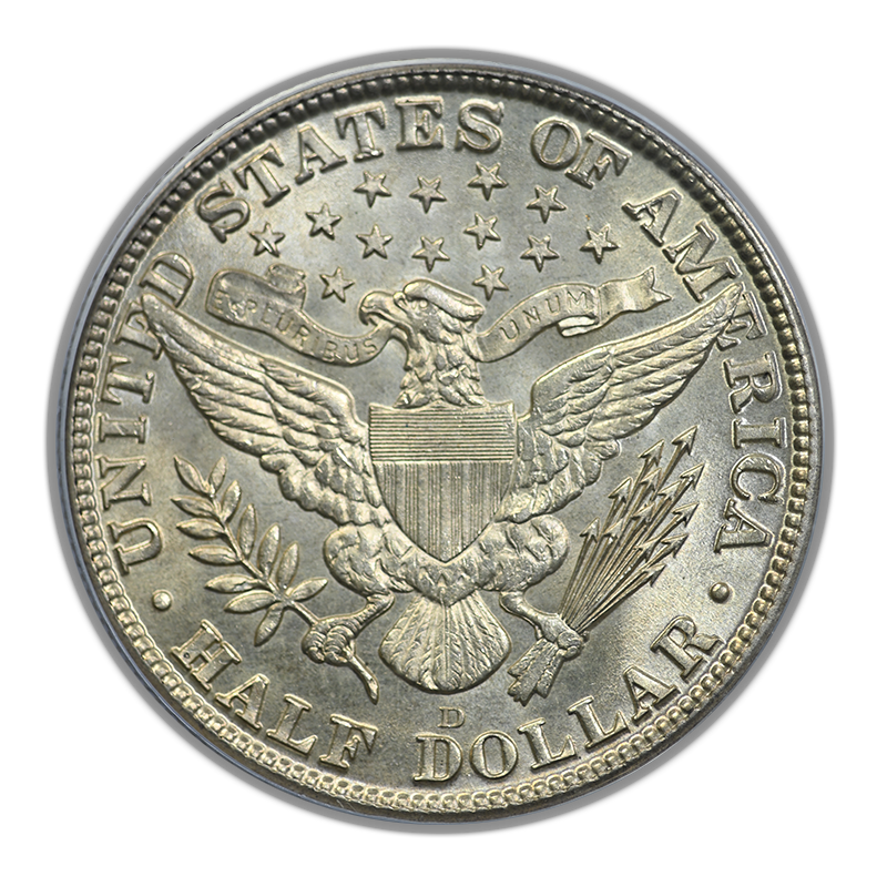 1915-D Barber Half Dollar 50C PCGS MS63 CAC