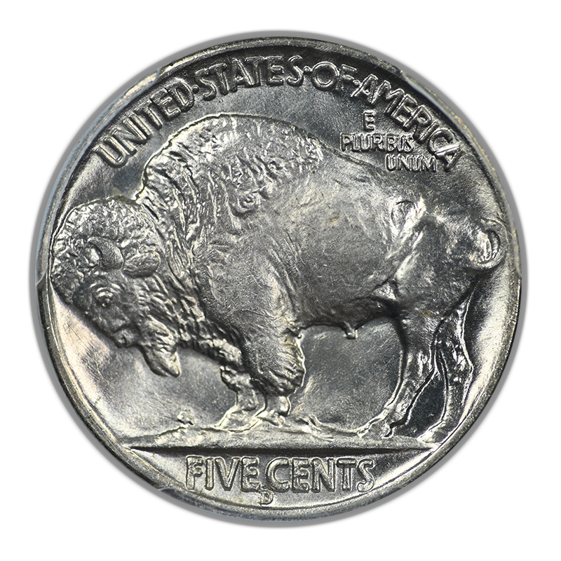 1938-D/D Buffalo Nickel 5C PCGS MS66 CAC