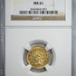 1834 Classic Head Gold Quarter Eagle $2.50 NGC MS61