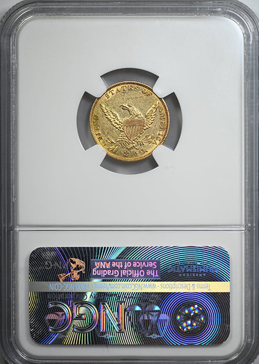 1834 Classic Head Gold Quarter Eagle $2.50 NGC MS61