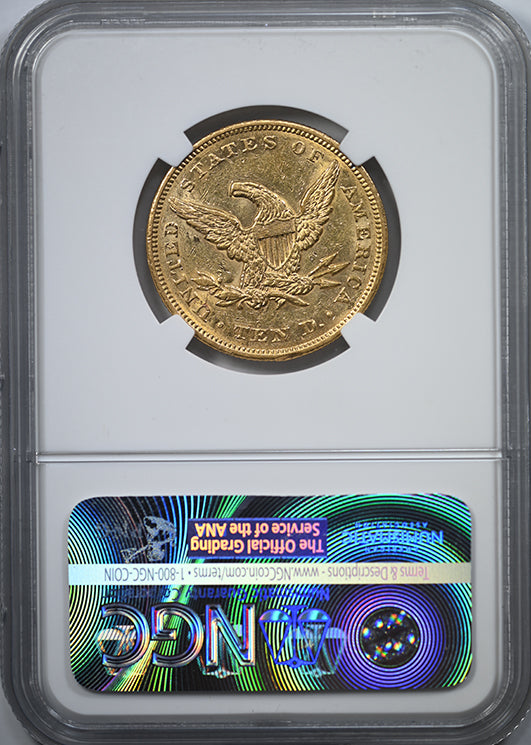1849 1/1 Liberty Head Gold Eagle $10 NGC AU55 - VP-003 Reverse Slab