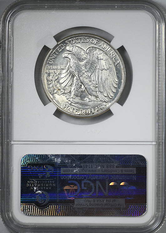 1938-D Walking Liberty Half Dollar 50C NGC MS64+ CAC