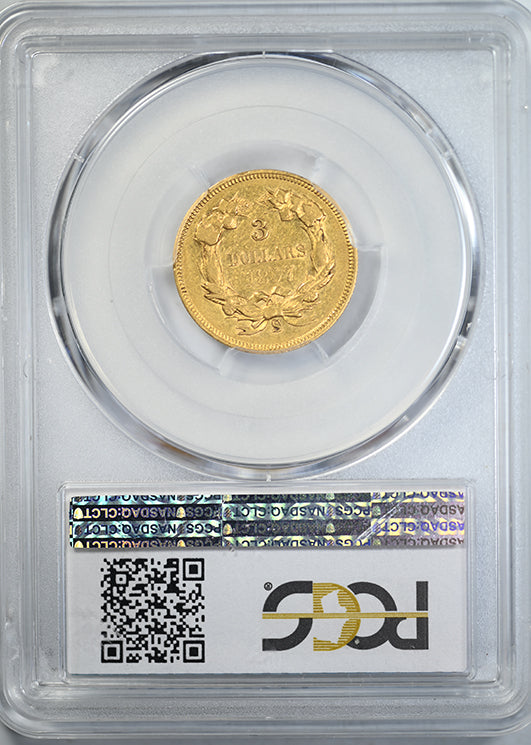 1857-S Indian Princess Gold Three Dollar $3 PCGS VF35 Reverse Slab