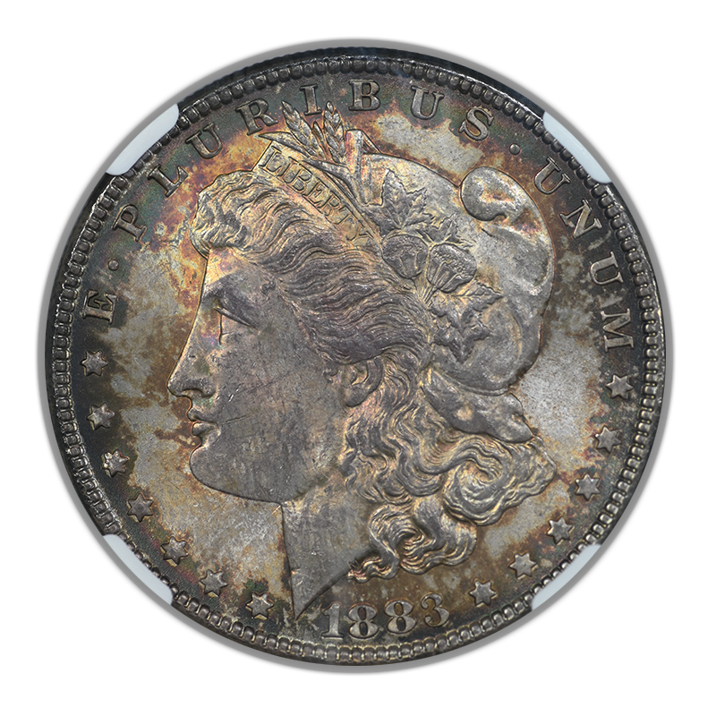 1883 Morgan Dollar $1 NGC MS64 - TONED! Obverse