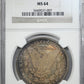 1883 Morgan Dollar $1 NGC MS64 - TONED! Obverse Slab