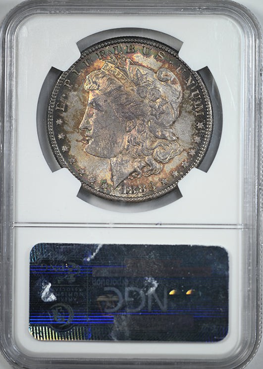 1883 Morgan Dollar $1 NGC MS64 - TONED! Reverse Slab