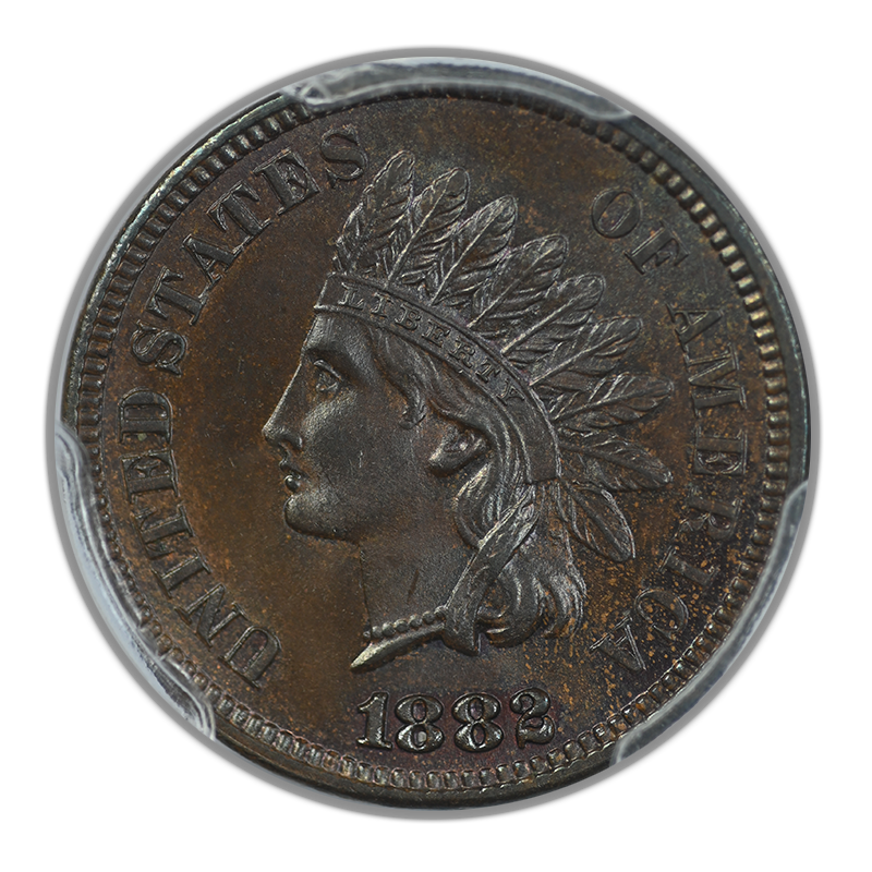 1882 Bronze Indian Head Cent 1C PCGS MS64BN Obverse