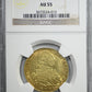 1791-M MF Spain Gold 4 Escudos NGC AU55