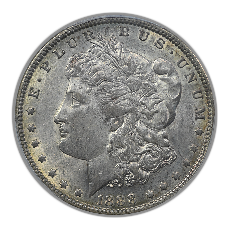 1888-O Morgan Dollar $1 PCGS AU58 - TOP 100 VAM 4 Hot Lips