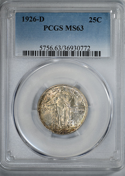 1926-D Standing Liberty Quarter 25C PCGS MS63