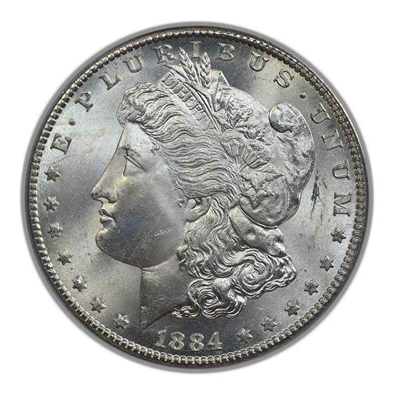 1884-CC Morgan Dollar $1 PCGS MS65