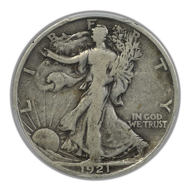 1921-S Walking Liberty Half Dollar 50C PCGS VG08