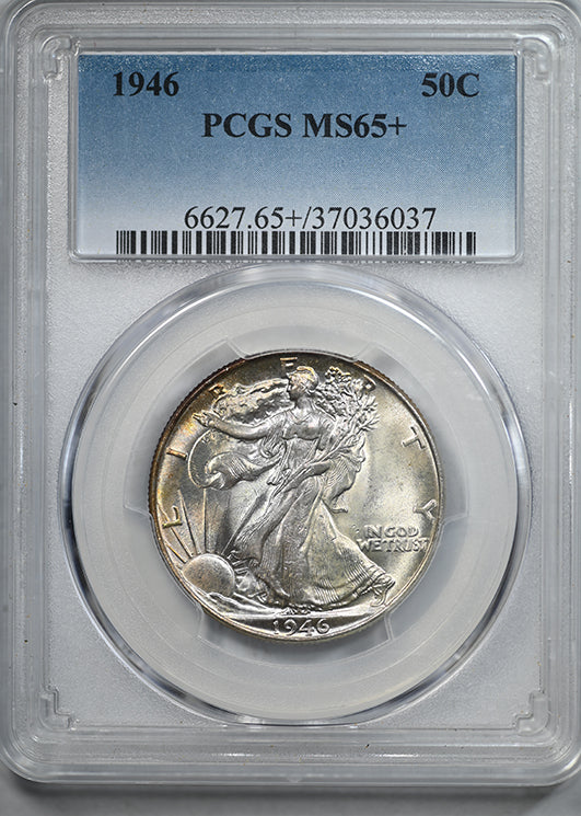 1946 Walking Liberty Half Dollar 50C PCGS MS65+