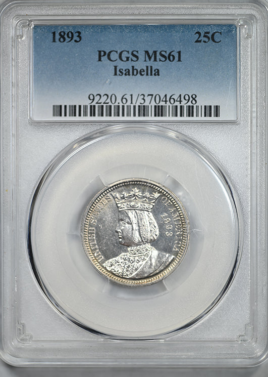 1893 Isabella Classic Commemorative Quarter 25C PCGS MS61