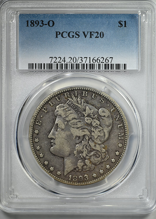 1893-O Morgan Dollar $1 PCGS VF20