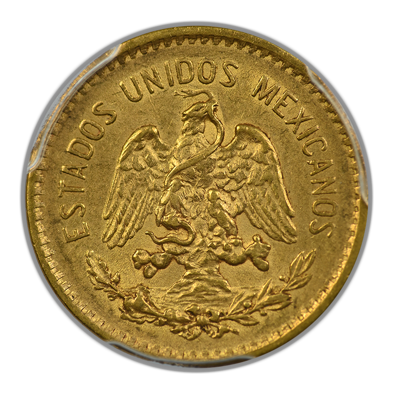 1906-M Mexico Gold G5P Pesos PCGS AU58