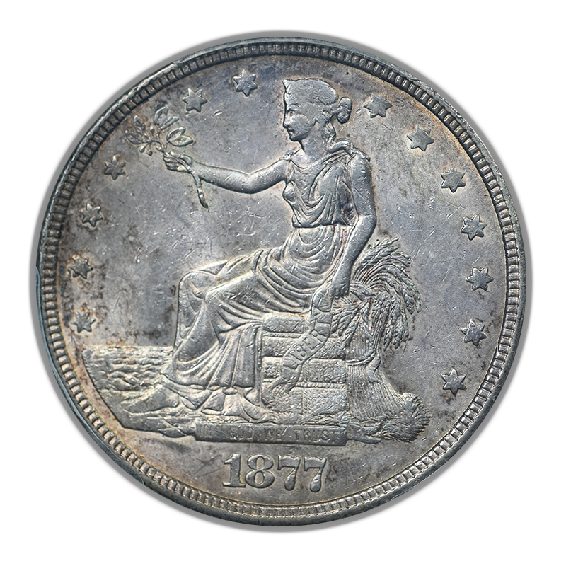 1877 Trade Dollar T$1 PCGS AU58