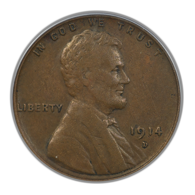 1914-D Lincoln Wheat Cent 1C PCGS VF30