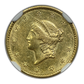 1849 Type 1 Liberty Head Gold Dollar G$1 NGC AU58 - Open Wreath
