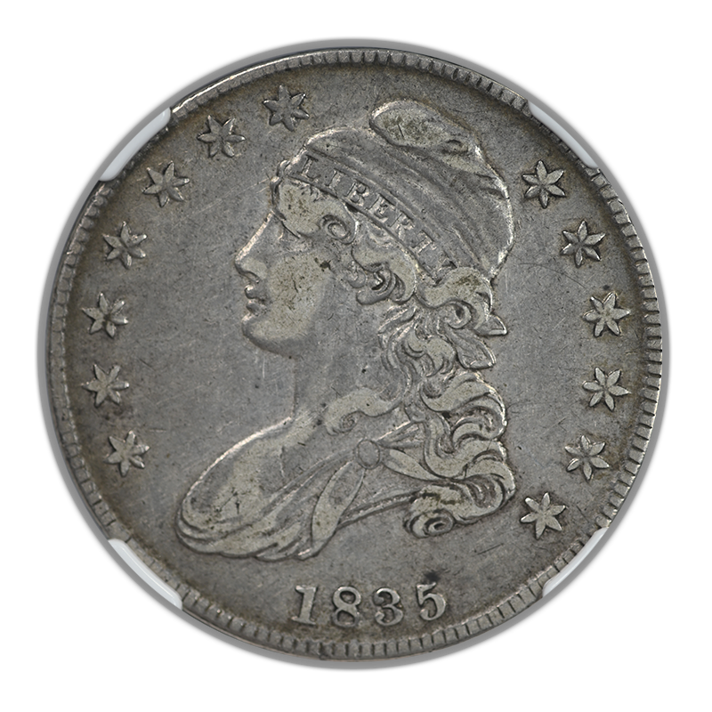 1835 Capped Bust Half Dollar 50C NGC VF35
