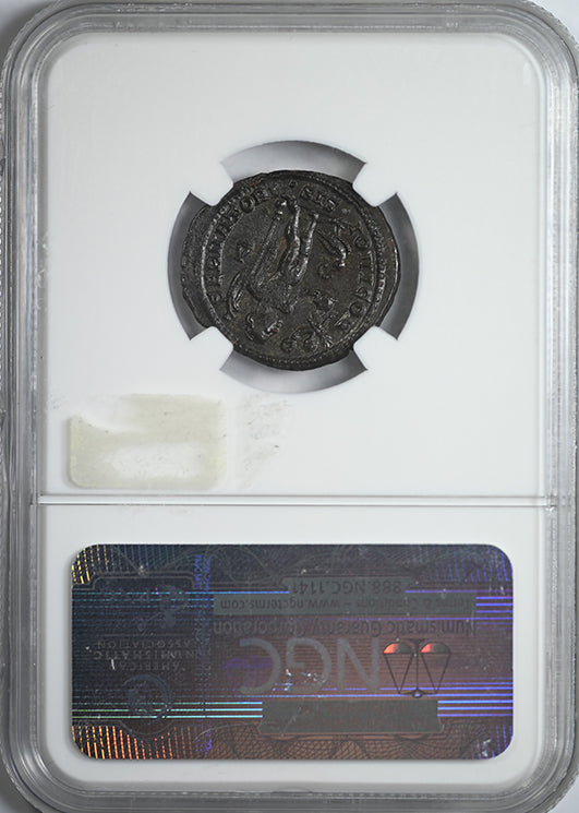 AD 308-324 Roman Empire Licinius I BI Reduced Nummus Siscia NGC Ancients Choice AU Reverse Slab