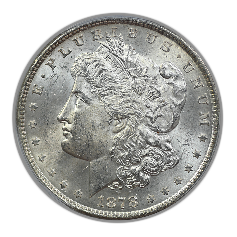 1878 8TF Morgan Dollar $1 PCGS MS63
