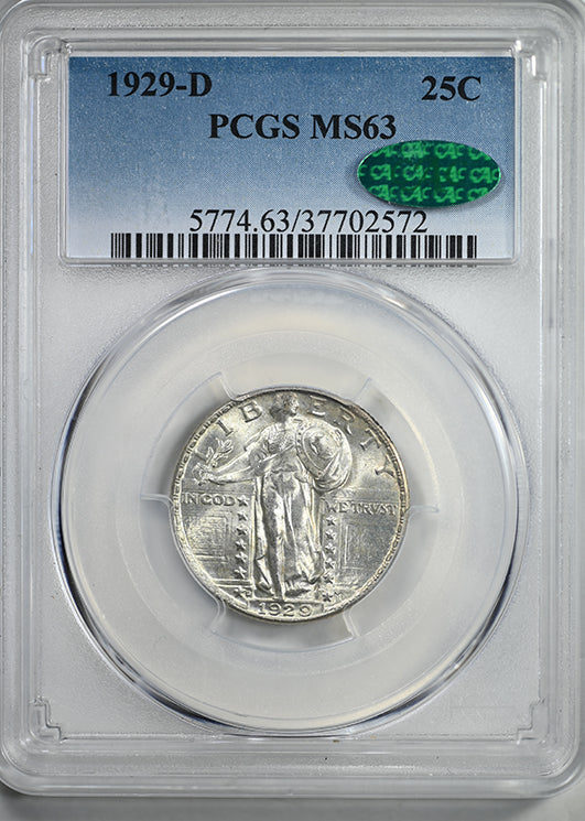 1929-D Standing Liberty Quarter 25C PCGS MS63 CAC