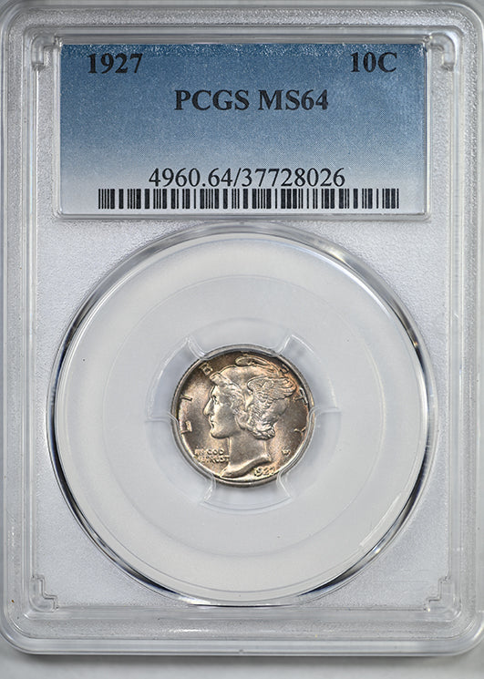 1927 Mercury Dime 10C PCGS MS64