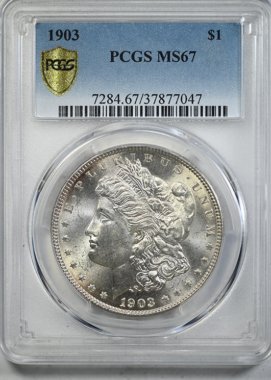 1903 Morgan Dollar $1 PCGS MS67 Obverse Slab