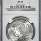 1923-D Peace Dollar $1 NGC MS64