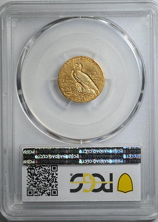 1911-D Indian Head Gold Quarter Eagle $2.50 PCGS AU58 - Strong D Reverse Slab